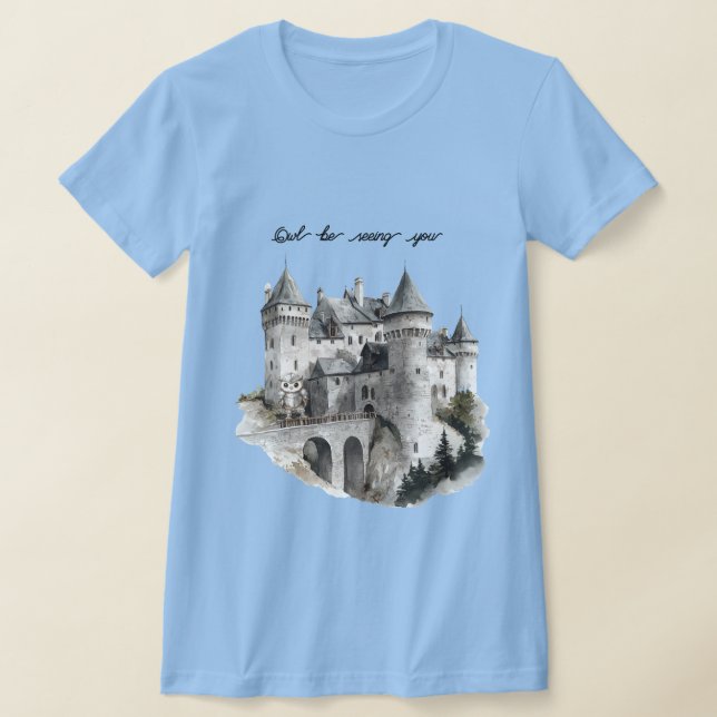 Schloss Eule wird dich sehen T-Shirt (Ablage )