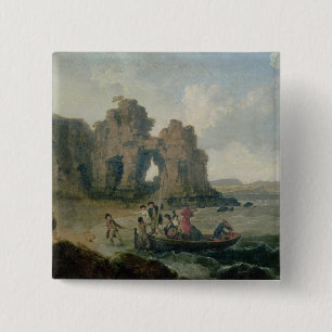 Schloss-Felsen (Flatholm Insel), Bristol-Kanal, 17 Button