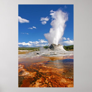 Schloss-Geysir-Eruptions-Yellowstone Nationalpark Poster