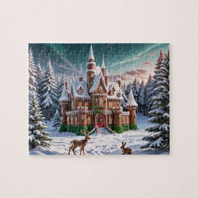 Schloss Gingerbread aus dem Weihnachtswald (Horizontal)