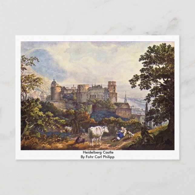 Schloss Heidelberg By Fohr Carl Philipp Postkarte (Vorderseite)