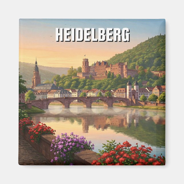 Schloss Heidelberg Deutschland Reisen Magnet (Vorne)