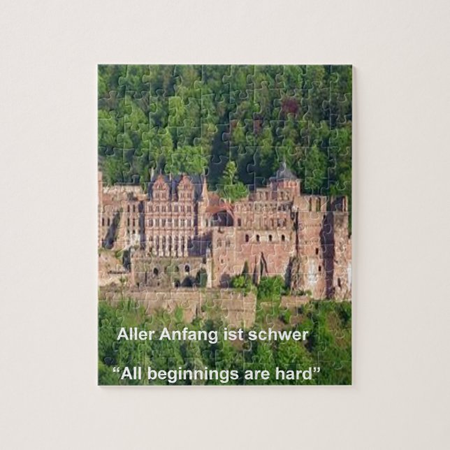 Schloss Heidelberg im Deutschen & Deutschen Sprich (Vertikal)