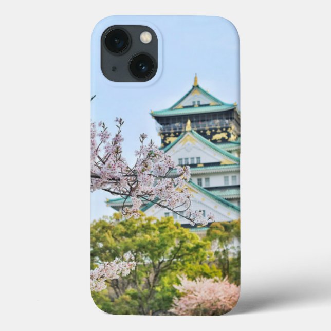 Schloss Himeji mit Kirschblüten Case-Mate iPhone Hülle (Rückseite)