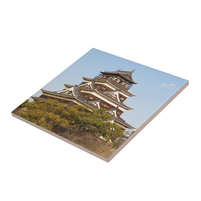 Schloss Hiroshima 広 島 城, Hiroshima, Japan Fliese (Seite)