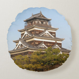 Schloss Hiroshima 広 島 城, Hiroshima, Japan Rundes Kissen