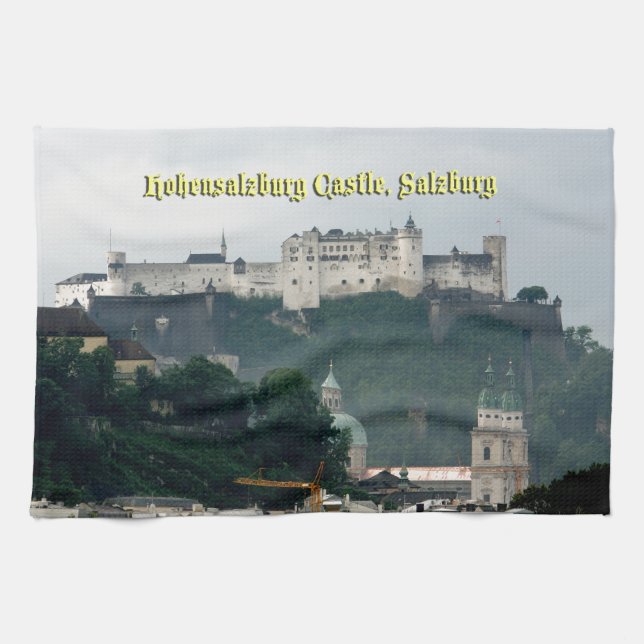 Schloss Hohensalzburg, Salzburg, Österreich Geschirrtuch (Horizontal)
