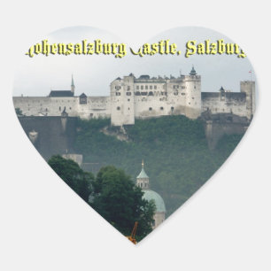 Schloss Hohensalzburg, Salzburg, Österreich Herz-Aufkleber
