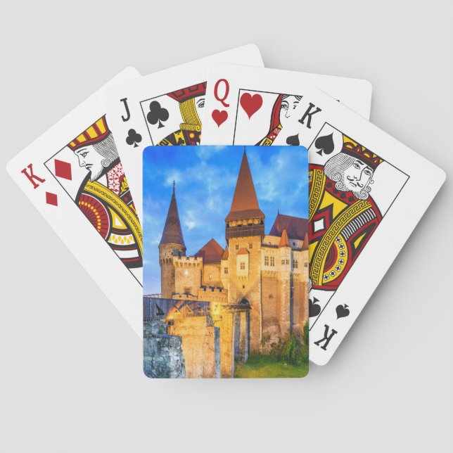 Schloss Hunyad - Schloss von Corvin in Hunedoara. Spielkarten (Rückseite)