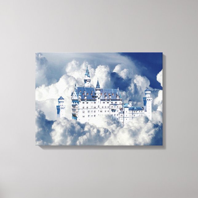 Schloss in den Wolken Leinwanddruck (Vorderseite)
