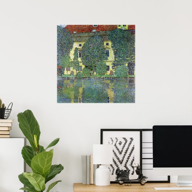 Schloss Kammer am Attersee III von Gustav Klimt Poster (Heimbüro)