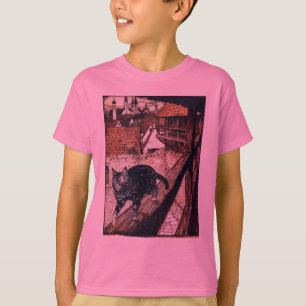 Schloss Katze Rackham Illustration T-Shirt