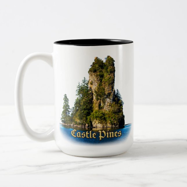 Schloss-Kiefern-Tasse Zweifarbige Tasse (Links)
