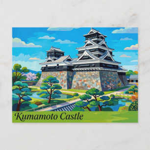 Schloss Kumamoto Japan Postkarte