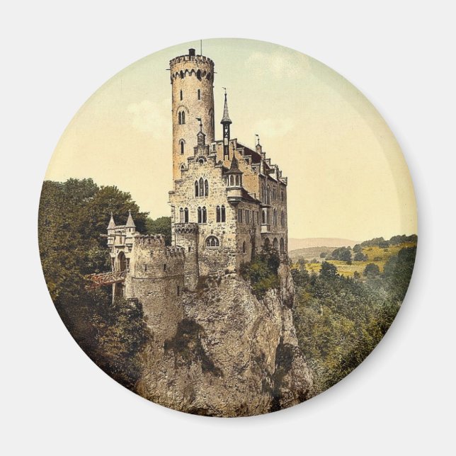 Schloss Lichtenstein, Wurtemburg, Deutschland Magnet (Vorne)