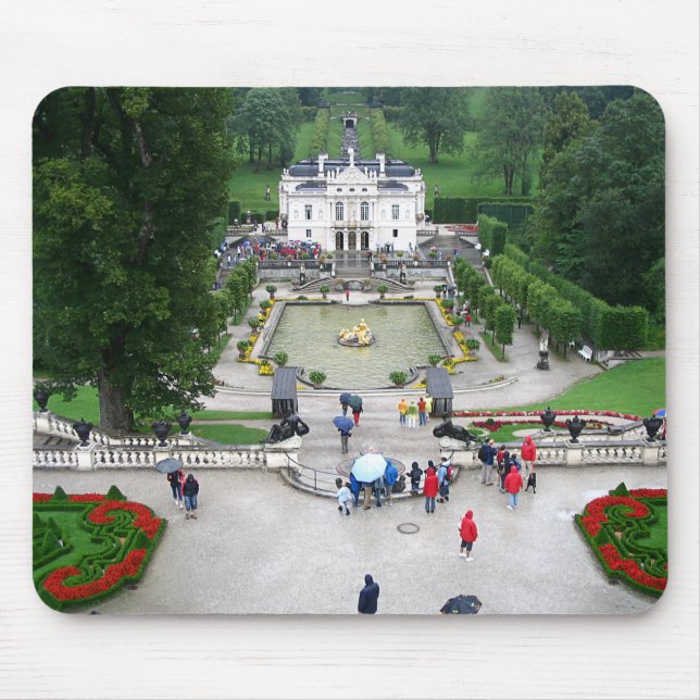 Schloss Linderhof in Bayern, Deutschland Mousepad (Vorne)