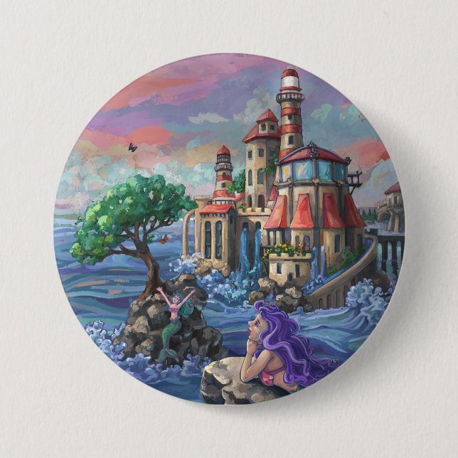 Schloss Mermaid Button (Vorderseite)