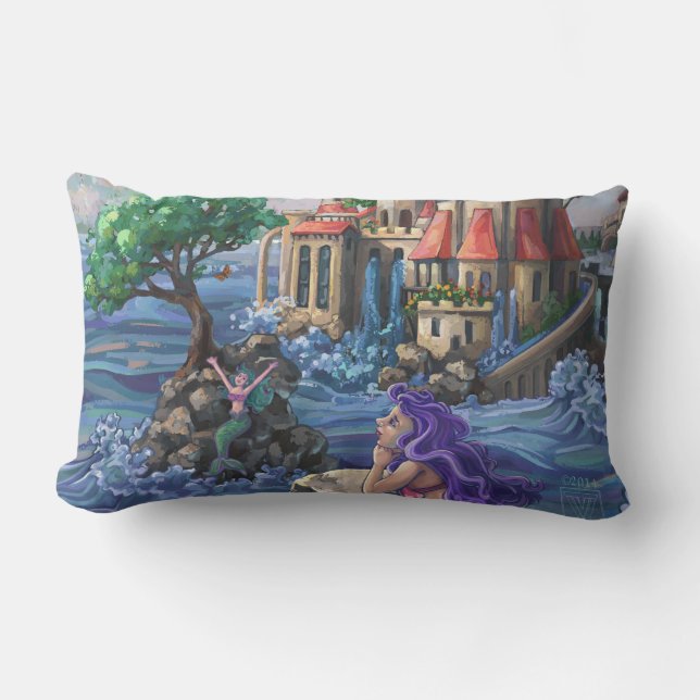 Schloss Mermaid Lendenkissen (Vorderseite)