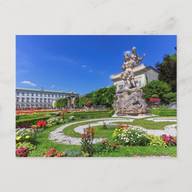 Schloss Mirabell und Gärten, Salzburg, Österreich Postkarte (Vorderseite)