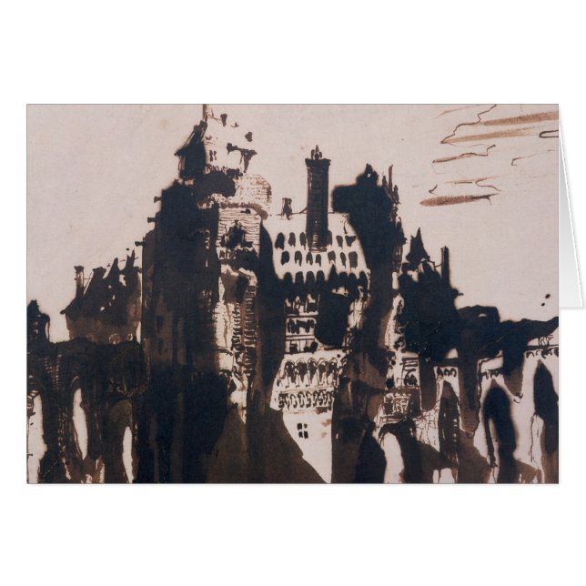 Schloss mit zwei Brücken (Vorderseite (Horizontal))