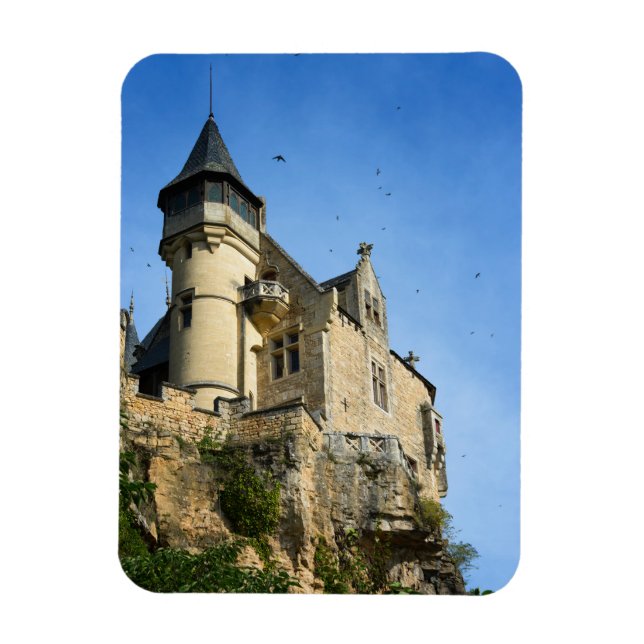 Schloss Montfort, Dordogne, Frankreich Magnet (Vertikal)