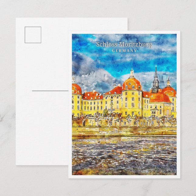 Schloss Moritzburg Deutschland Postkarte (Vorne/Hinten)