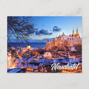Schloss Neuenburg, Schweiz Postkarte