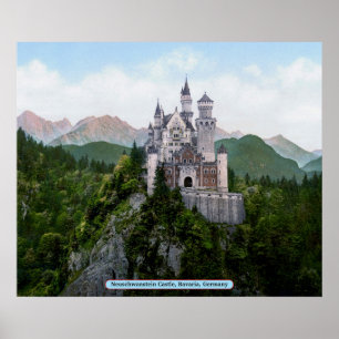 Schloss Neuschwanstein, Bayern, Deutschland Poster