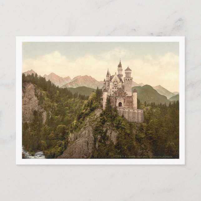 Schloss Neuschwanstein, Bayern, Deutschland Postkarte (Vorderseite)