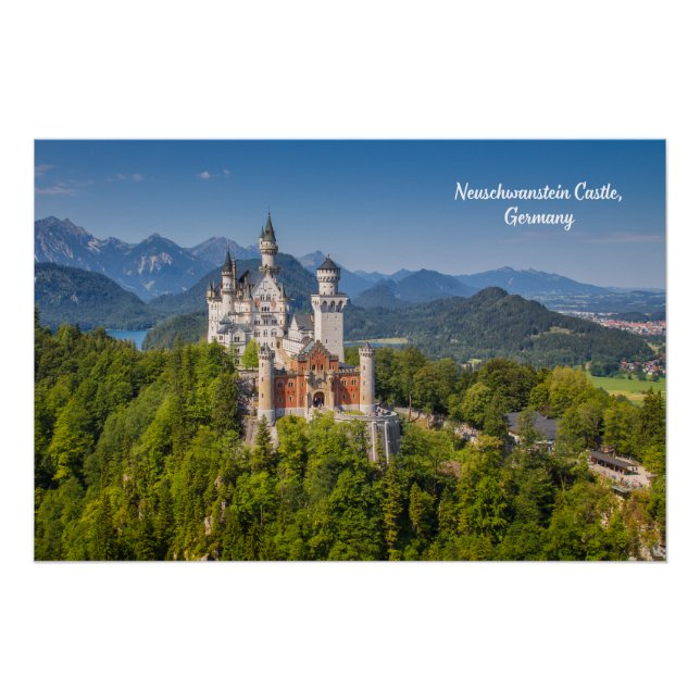 Schloss Neuschwanstein, Deutschland Bayern Poster (Vorderseite)