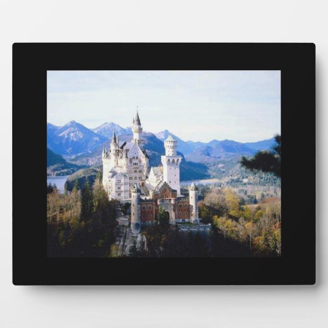 Schloss Neuschwanstein Deutschland Foto Placque Fotoplatte (Vorderseite)