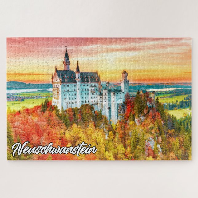 Schloss Neuschwanstein, Deutschland, im Herbst (Horizontal)