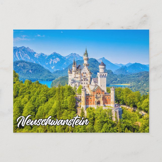 Schloss Neuschwanstein, Deutschland Postkarte (Vorderseite)