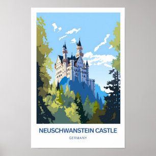 Schloss Neuschwanstein Deutschland Reisenposter Poster