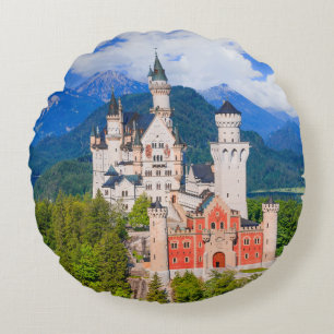 Schloss Neuschwanstein Deutschland Rundes Kissen