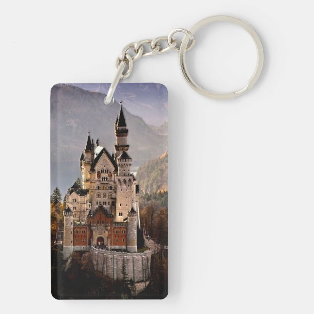 Schloss Neuschwanstein Deutschland Schlüsselanhänger (Rückseite)