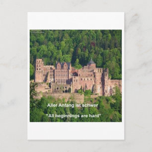 Schloss Neuschwanstein Frankfurt & Deutscher Kurs Postkarte