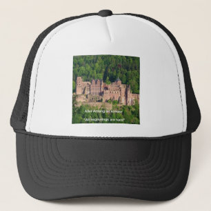 Schloss Neuschwanstein Frankfurt & deutsches Zitat Truckerkappe