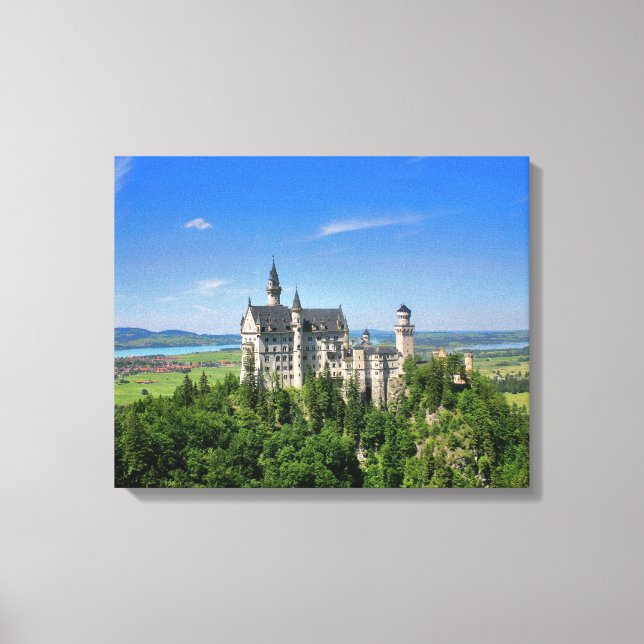 Schloss Neuschwanstein Gestrickte Canvas Print Leinwanddruck (Vorderseite)