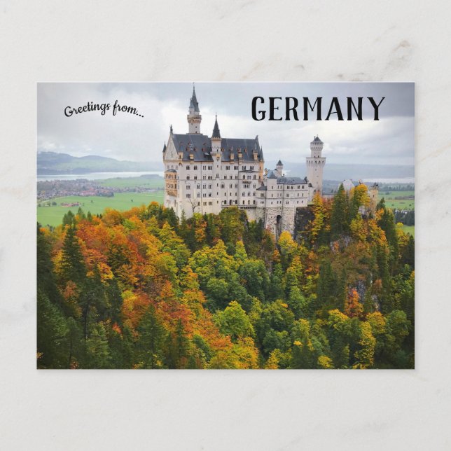 Schloss Neuschwanstein Hohenschwangau Deutschland Postkarte (Vorderseite)