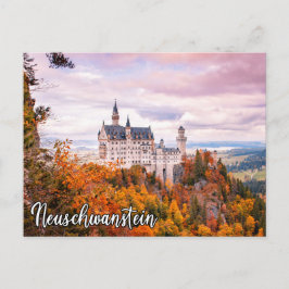Schloss Neuschwanstein im Herbst Postkarte