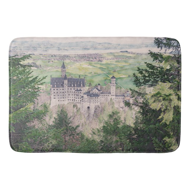 Schloss Neuschwanstein in Deutschland Badematte (Vorderseite)