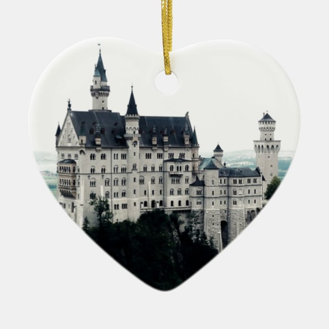 Schloss Neuschwanstein Keramik Ornament (Vorne)