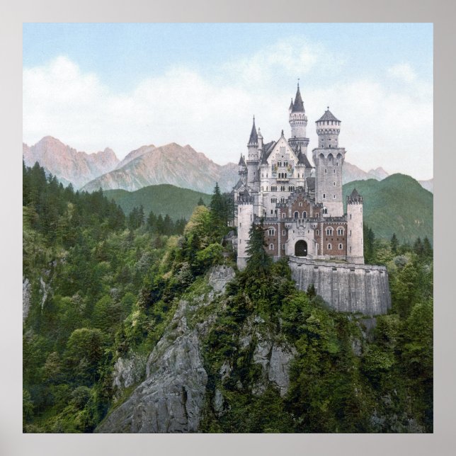 Schloss Neuschwanstein Lithograph Poster (Vorne)