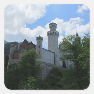 Schloss Neuschwanstein Quadratischer Aufkleber