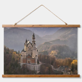 Schloss Neuschwanstein, Schwangau, Deutschland han Wandteppich Mit Holzrahmen