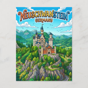 Schloss Neuschwanstein Schwangau Deutschland Postkarte