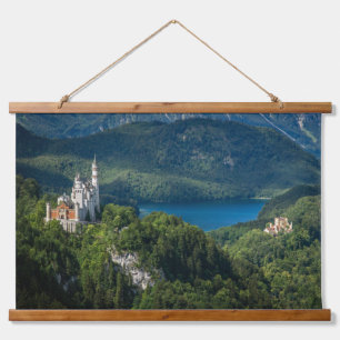 Schloss Neuschwanstein, Schwangau, Deutschland Wandteppich Mit Holzrahmen