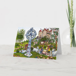 Schloss-Quergruß-Karte Karte