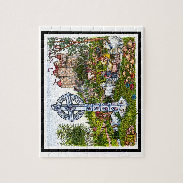 Schloss-Querpuzzlespiel (Vertikal)